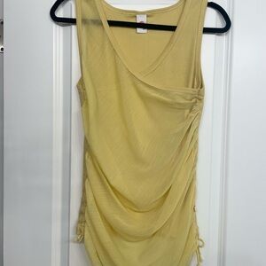 Akademiks Yellow Drape Tank Top
